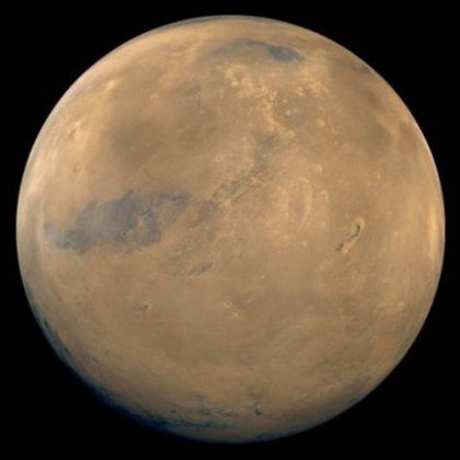 [Foto: Fotomosaico globale di Marte: monti Tharsis]