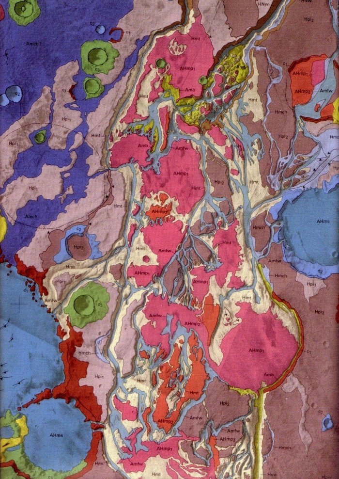 [Foto: Topografia della Mangala Valles]