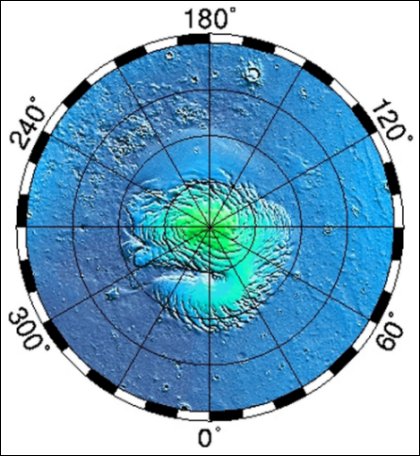 [Foto: Topografia altimetrica del continente Boreum]